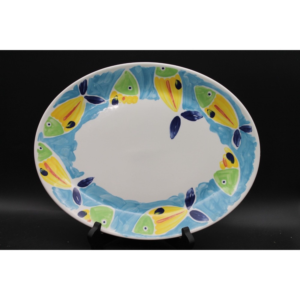 Steelite International England Fish Platter 13in Oval Serving Coastal Ceramic